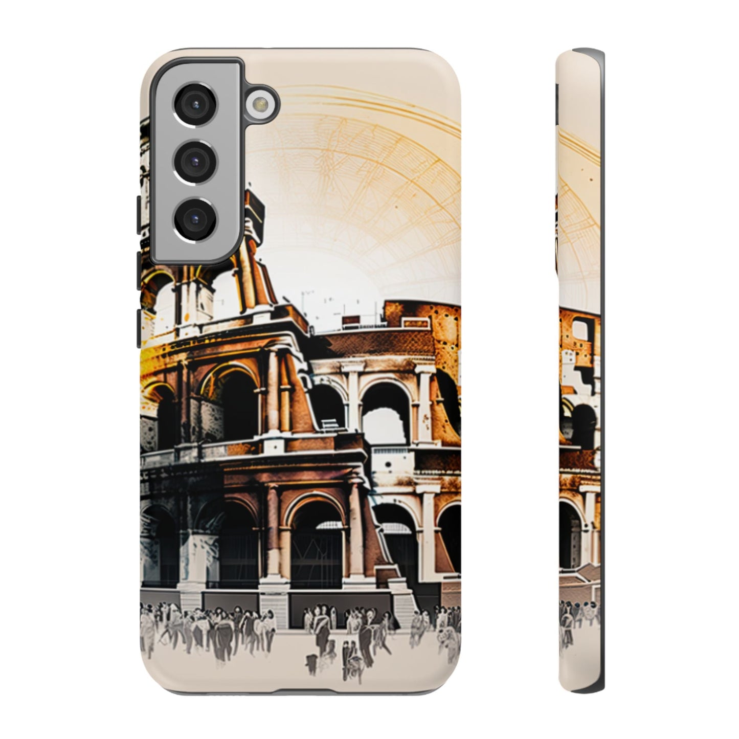 Rome Colosseum Samsung Galaxy Case - Historic Landmark Artwork with Italian Flair - BOGO Cases