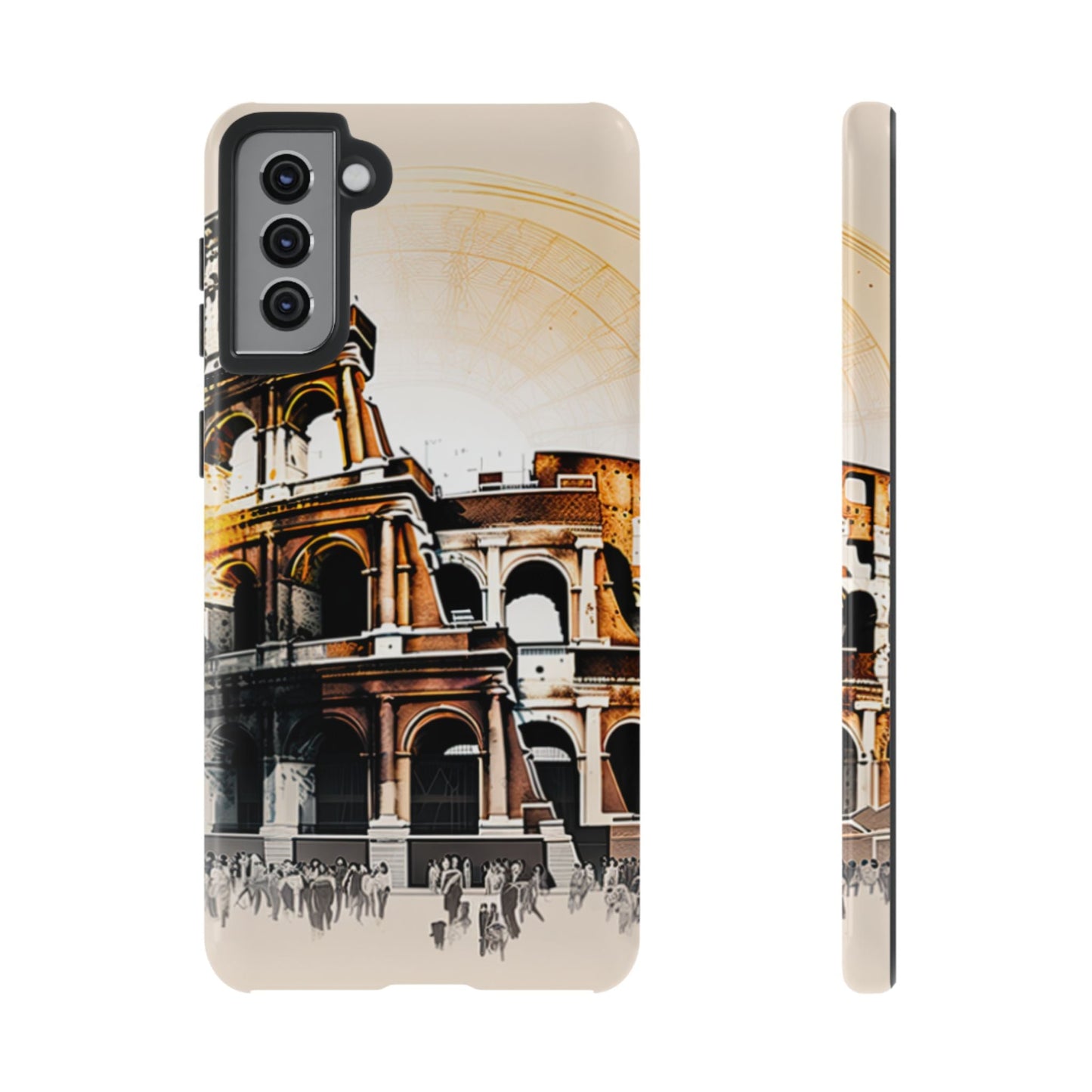 Rome Colosseum Samsung Galaxy Case - Historic Landmark Artwork with Italian Flair - BOGO Cases