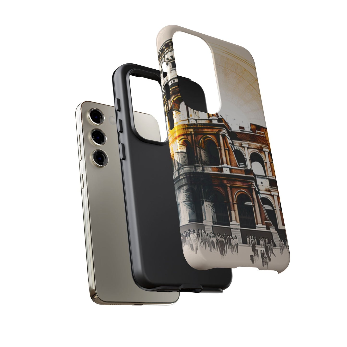 Rome Colosseum Samsung Galaxy Case - Historic Landmark Artwork with Italian Flair - BOGO Cases