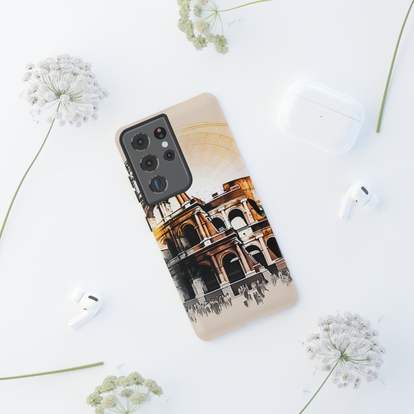 Rome Colosseum Samsung Galaxy Case - Historic Landmark Artwork with Italian Flair - BOGO Cases