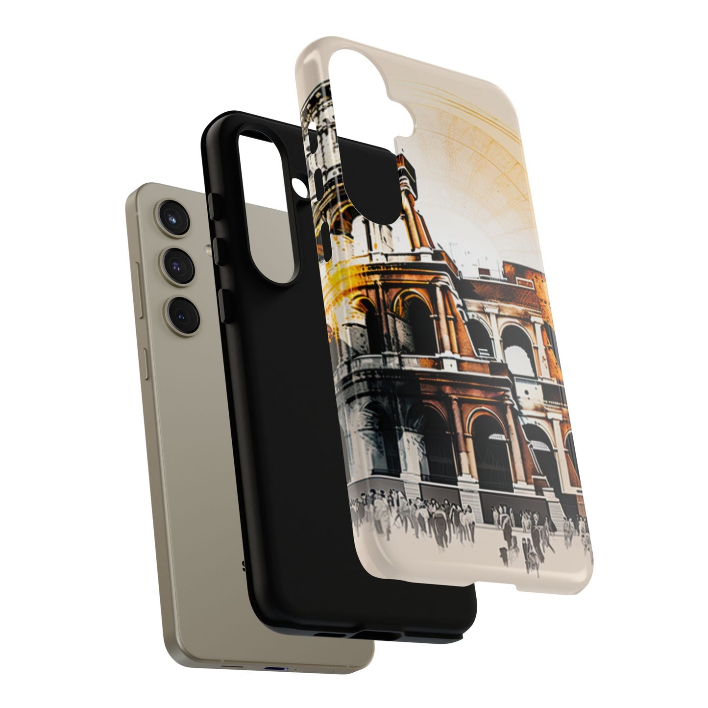 Rome Colosseum Samsung Galaxy Case - Historic Landmark Artwork with Italian Flair - BOGO Cases