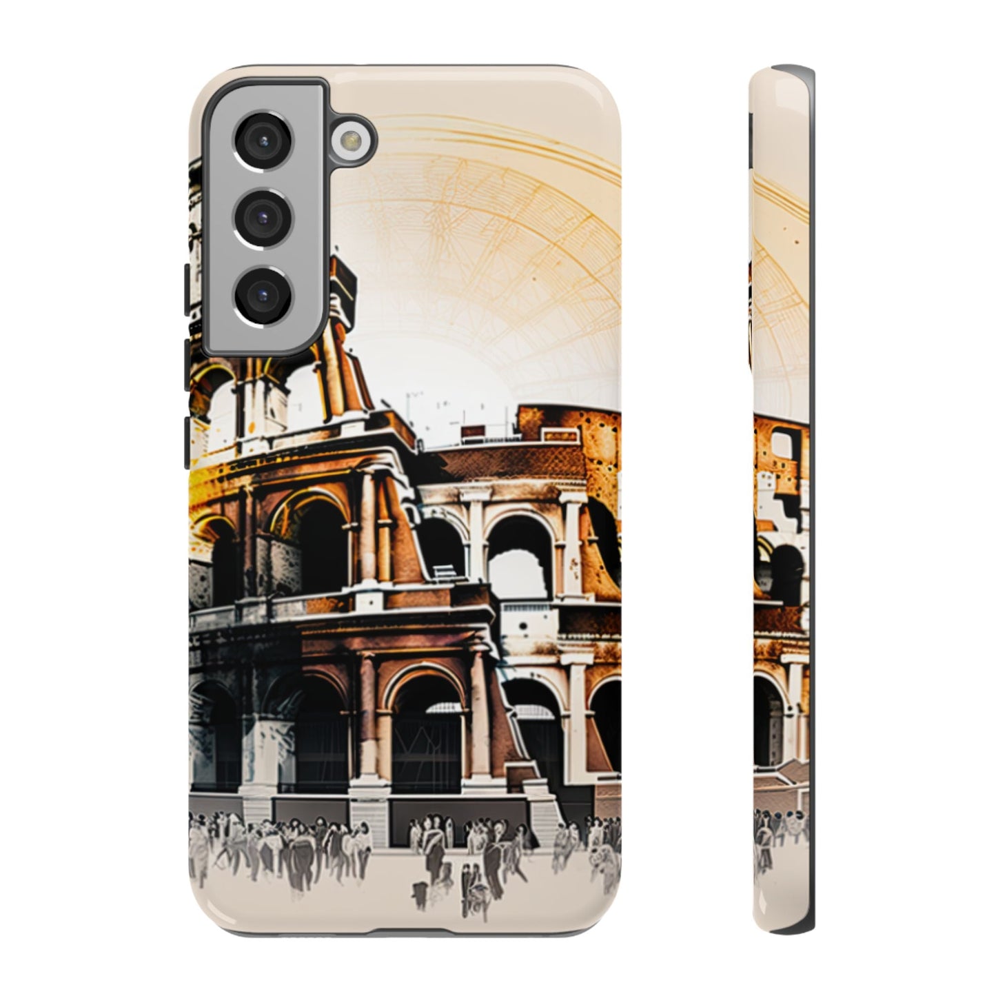 Rome Colosseum Samsung Galaxy Case - Historic Landmark Artwork with Italian Flair - BOGO Cases