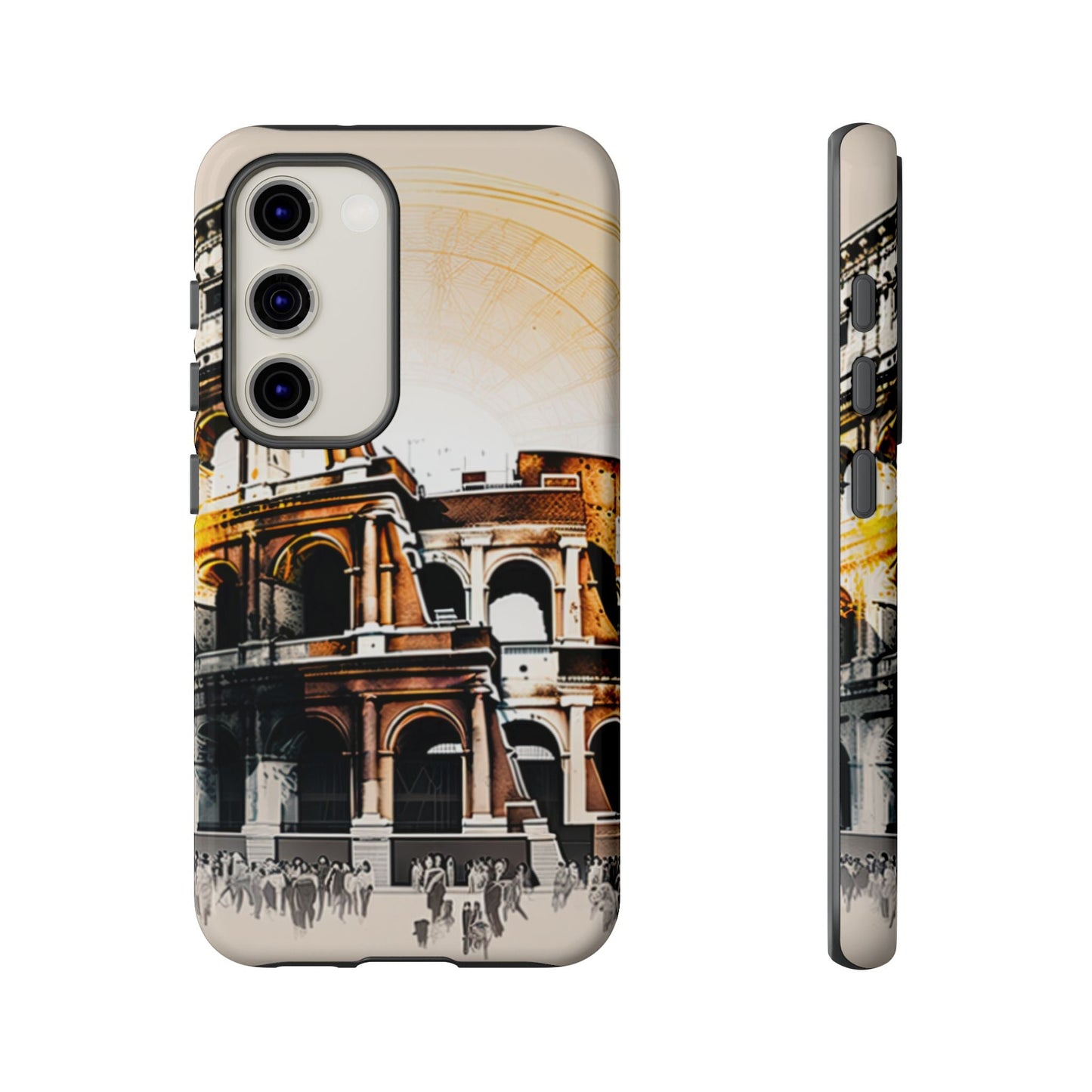 Rome Colosseum Samsung Galaxy Case - Historic Landmark Artwork with Italian Flair - BOGO Cases