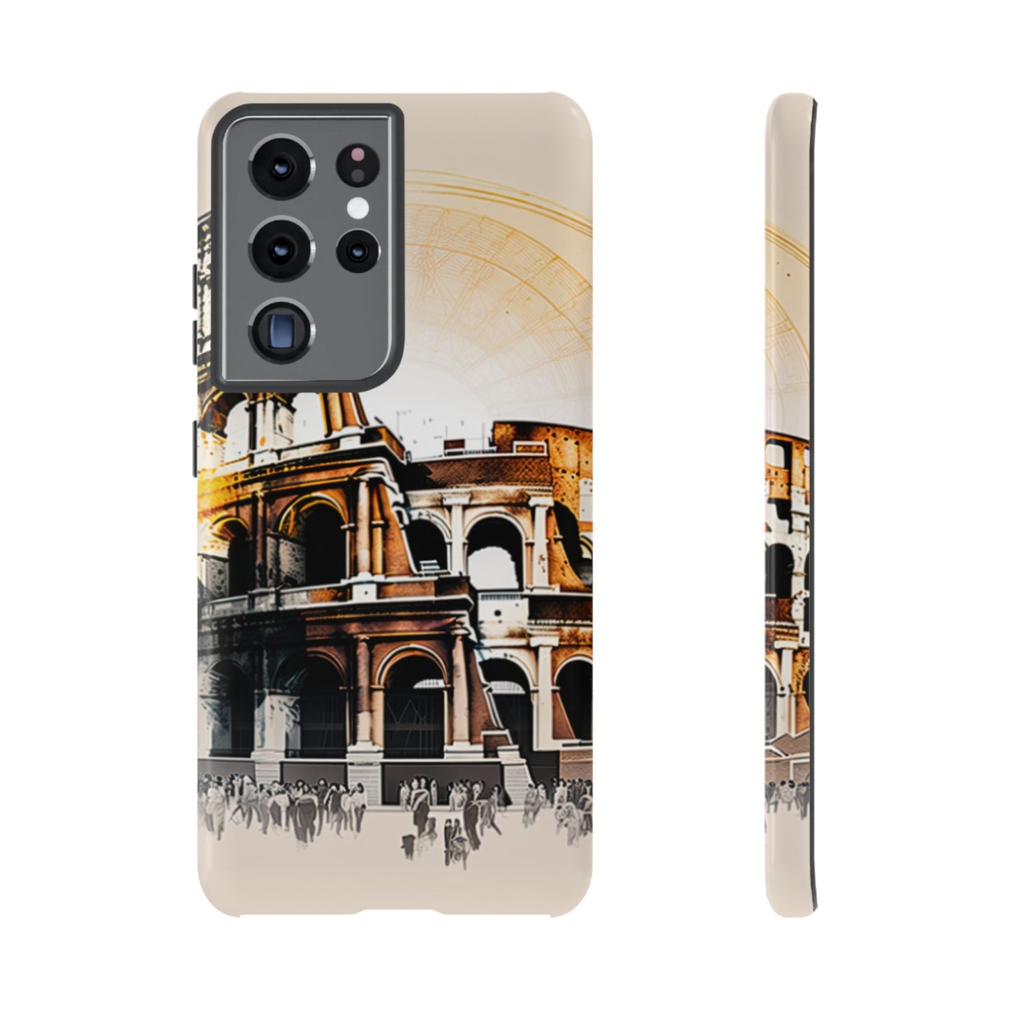 Rome Colosseum Samsung Galaxy Case - Historic Landmark Artwork with Italian Flair - BOGO Cases