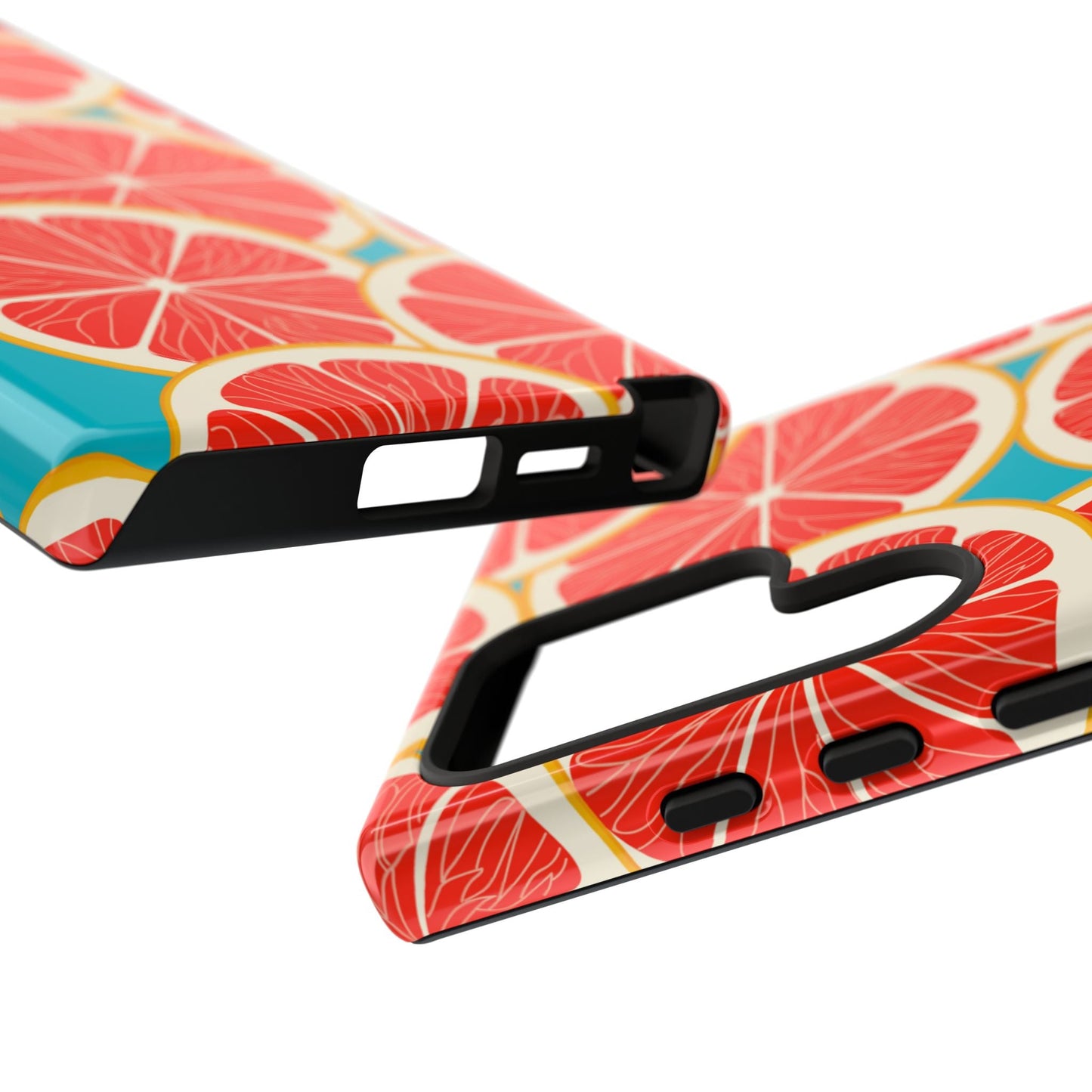 Ruby Grapefruit Pop Tough Samsung Galaxy Case – Vibrant Citrus Design, Shock - Resistant Protection - BOGO Cases