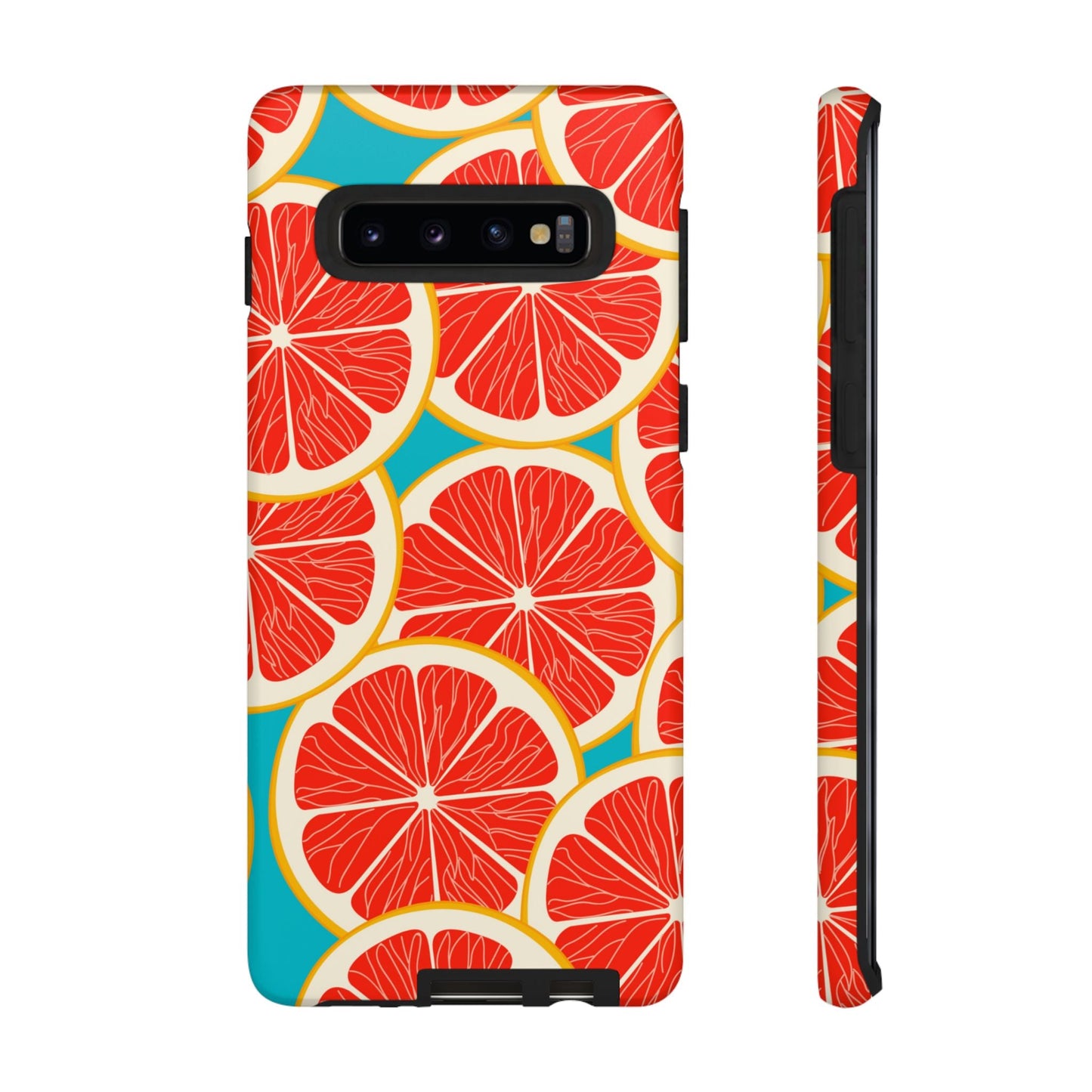 Ruby Grapefruit Pop Tough Samsung Galaxy Case – Vibrant Citrus Design, Shock - Resistant Protection - BOGO Cases