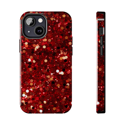Ruby Red Glitter Sparkle - iPhone Series Case - BOGO Cases
