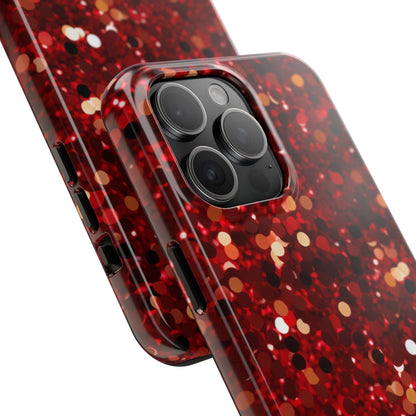Ruby Red Glitter Sparkle - iPhone Series Case - BOGO Cases