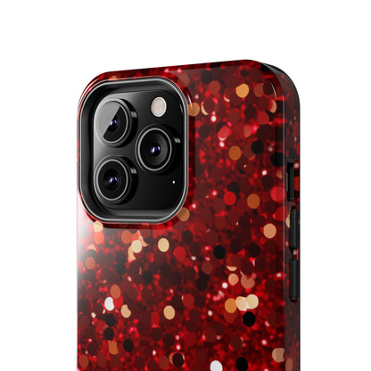 Ruby Red Glitter Sparkle - iPhone Series Case - BOGO Cases