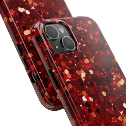 Ruby Red Glitter Sparkle - iPhone Series Case - BOGO Cases