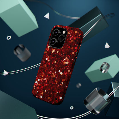 Ruby Red Glitter Sparkle MagSafe Case - BOGO Cases