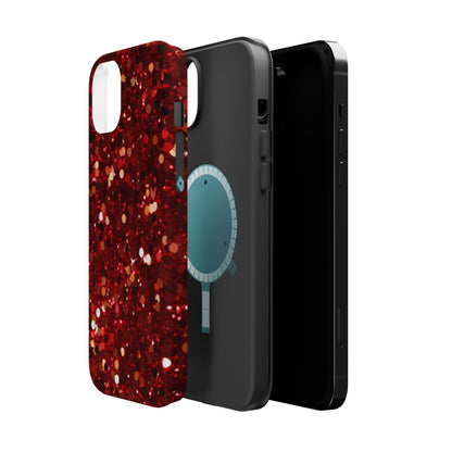 Ruby Red Glitter Sparkle MagSafe Case - BOGO Cases