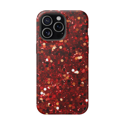 Ruby Red Glitter Sparkle MagSafe Case - BOGO Cases