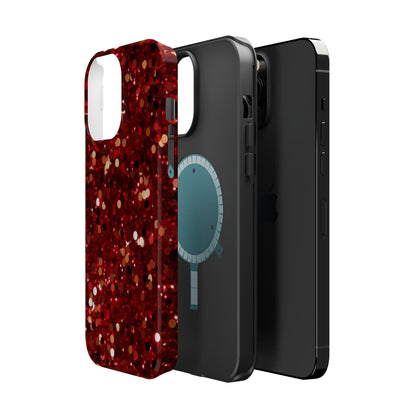Ruby Red Glitter Sparkle MagSafe Case - BOGO Cases