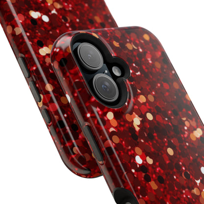 Ruby Red Glitter Sparkle MagSafe Case - BOGO Cases