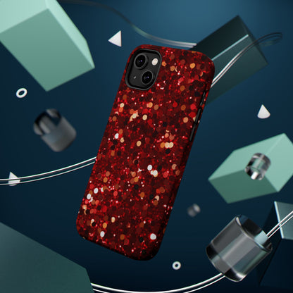 Ruby Red Glitter Sparkle MagSafe Case - BOGO Cases