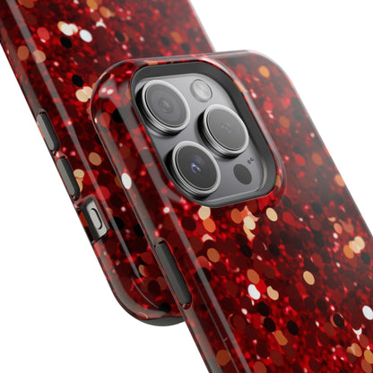 Ruby Red Glitter Sparkle MagSafe Case - BOGO Cases