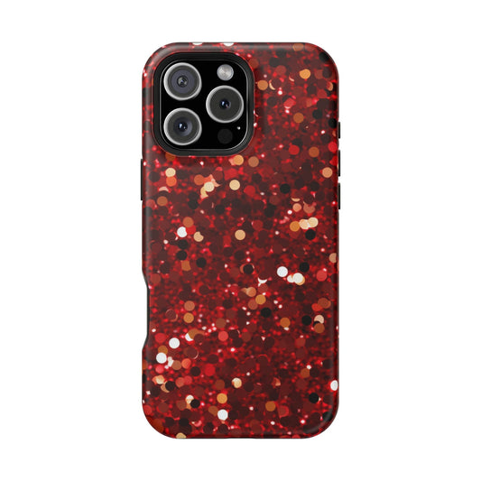 Ruby Red Glitter Sparkle MagSafe Case - BOGO Cases