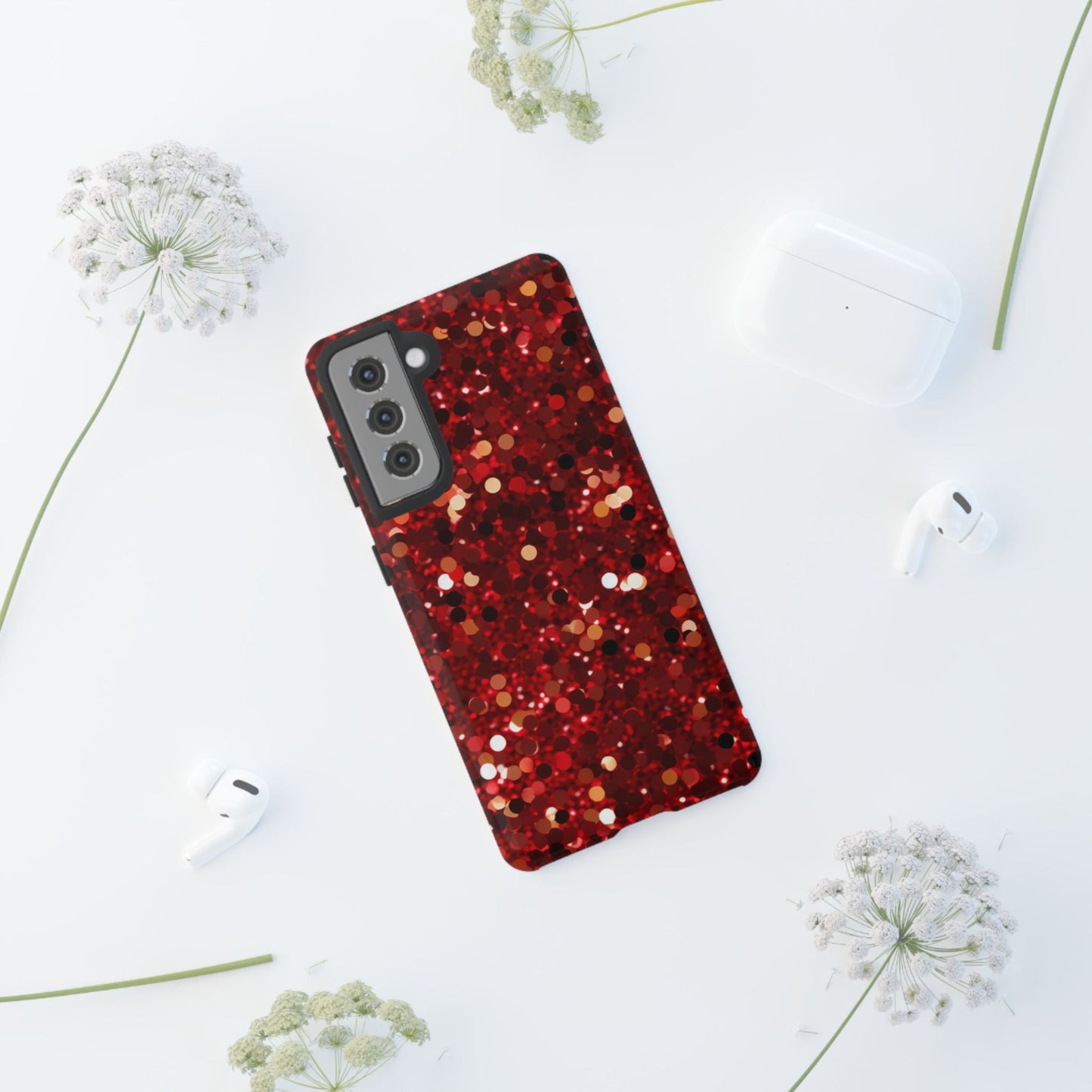 Ruby Red Glitter Sparkle - Samsung Galaxy Case - BOGO Cases