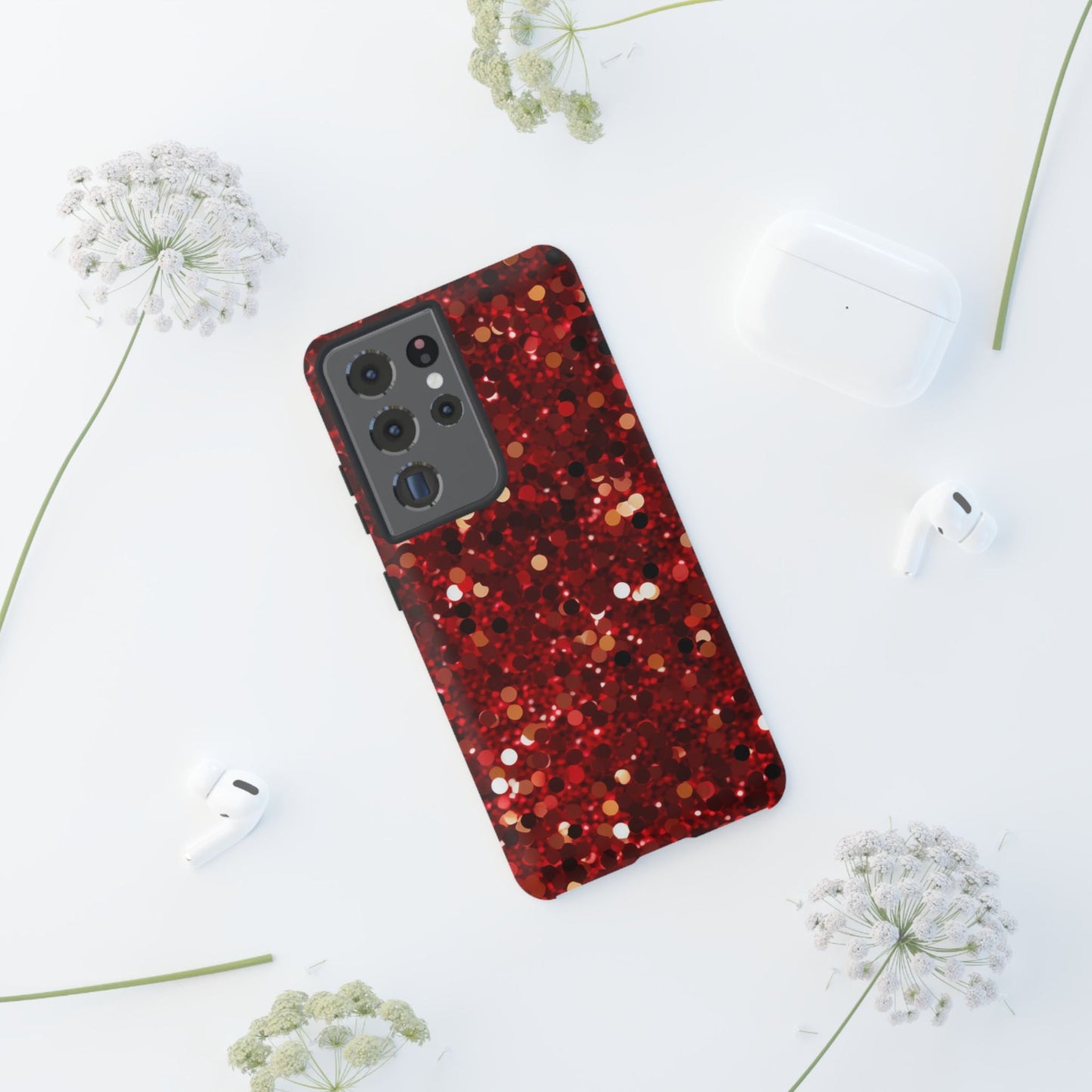 Ruby Red Glitter Sparkle - Samsung Galaxy Case - BOGO Cases