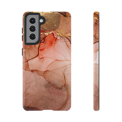 Ruby Red Marble Samsung Galaxy Case - Elegant Red Marble with Gold Accents - BOGO Cases
