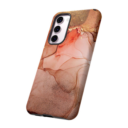 Ruby Red Marble Samsung Galaxy Case - Elegant Red Marble with Gold Accents - BOGO Cases