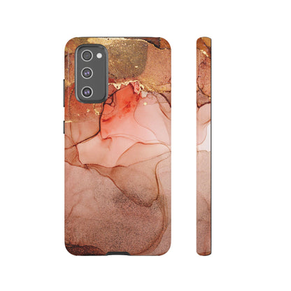 Ruby Red Marble Samsung Galaxy Case - Elegant Red Marble with Gold Accents - BOGO Cases