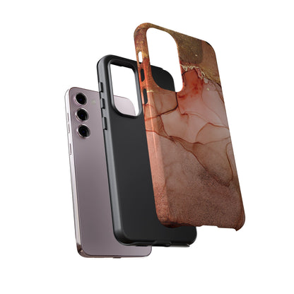 Ruby Red Marble Samsung Galaxy Case - Elegant Red Marble with Gold Accents - BOGO Cases