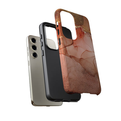 Ruby Red Marble Samsung Galaxy Case - Elegant Red Marble with Gold Accents - BOGO Cases