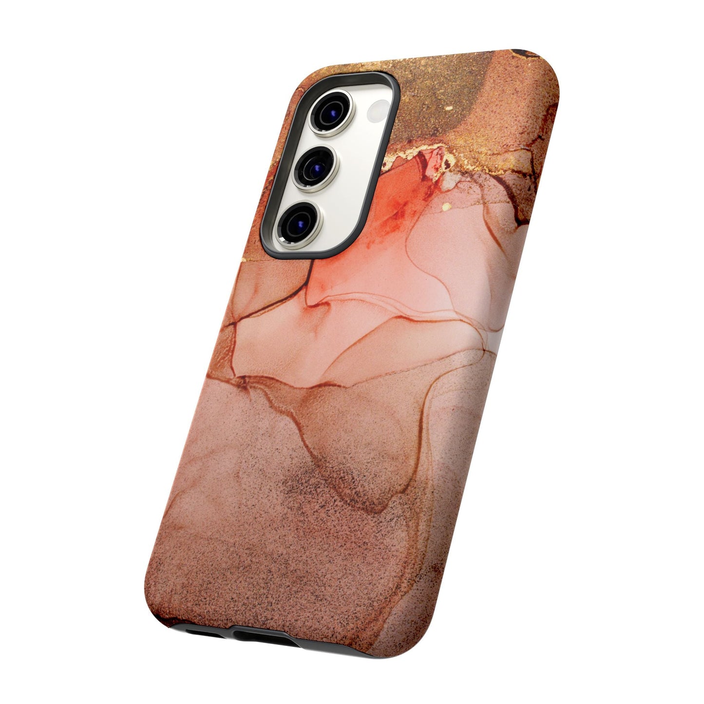 Ruby Red Marble Samsung Galaxy Case - Elegant Red Marble with Gold Accents - BOGO Cases