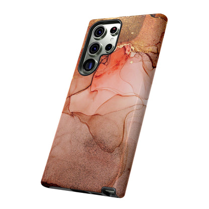 Ruby Red Marble Samsung Galaxy Case - Elegant Red Marble with Gold Accents - BOGO Cases