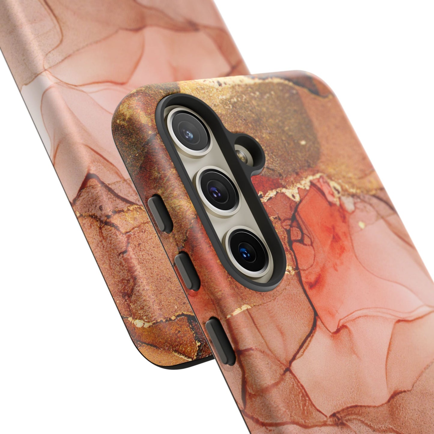 Ruby Red Marble Samsung Galaxy Case - Elegant Red Marble with Gold Accents - BOGO Cases