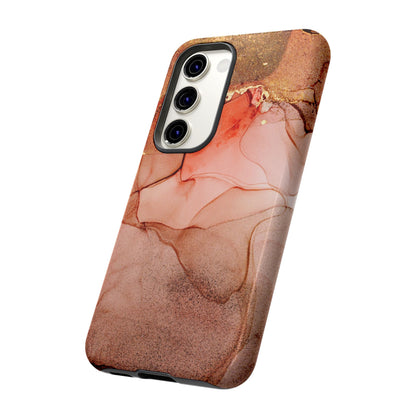 Ruby Red Marble Samsung Galaxy Case - Elegant Red Marble with Gold Accents - BOGO Cases