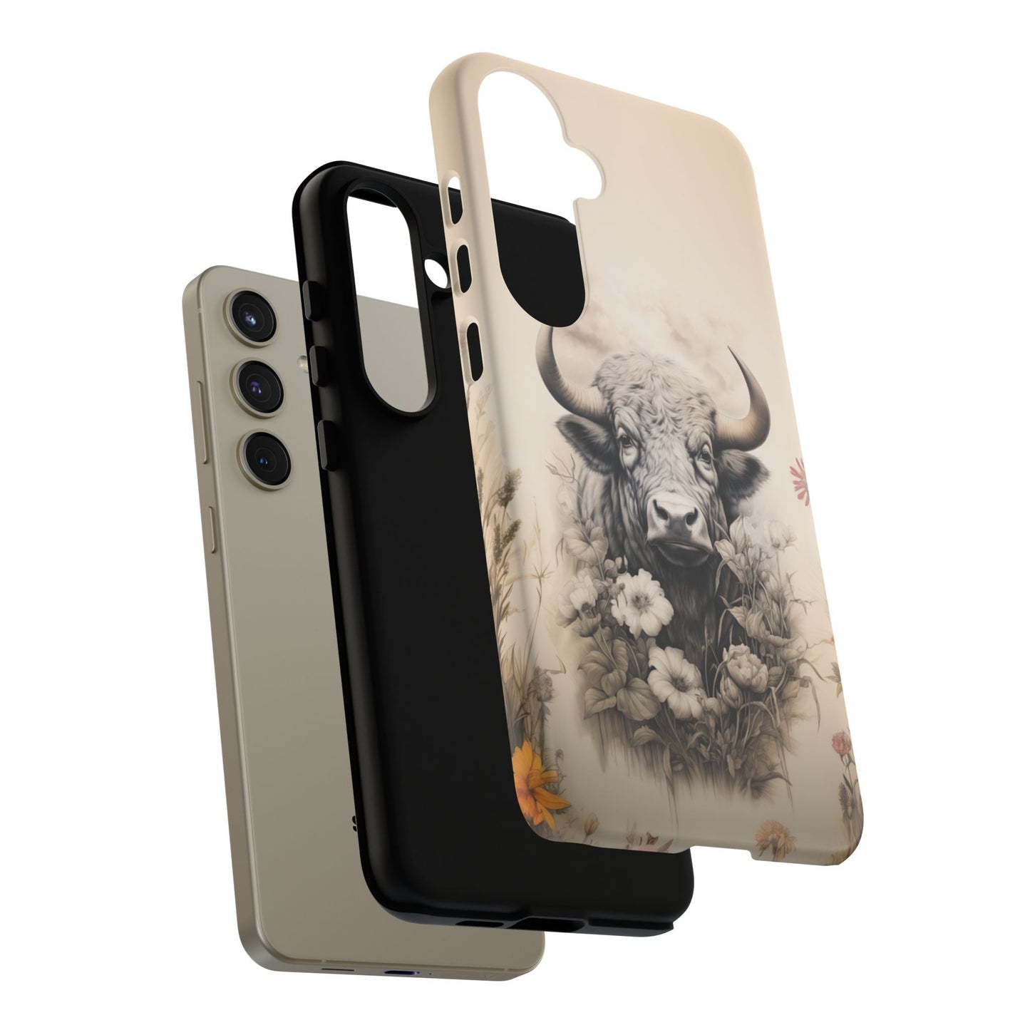 Rustic Cow Case | Floral Western Farmhouse Design - BOGO Cases