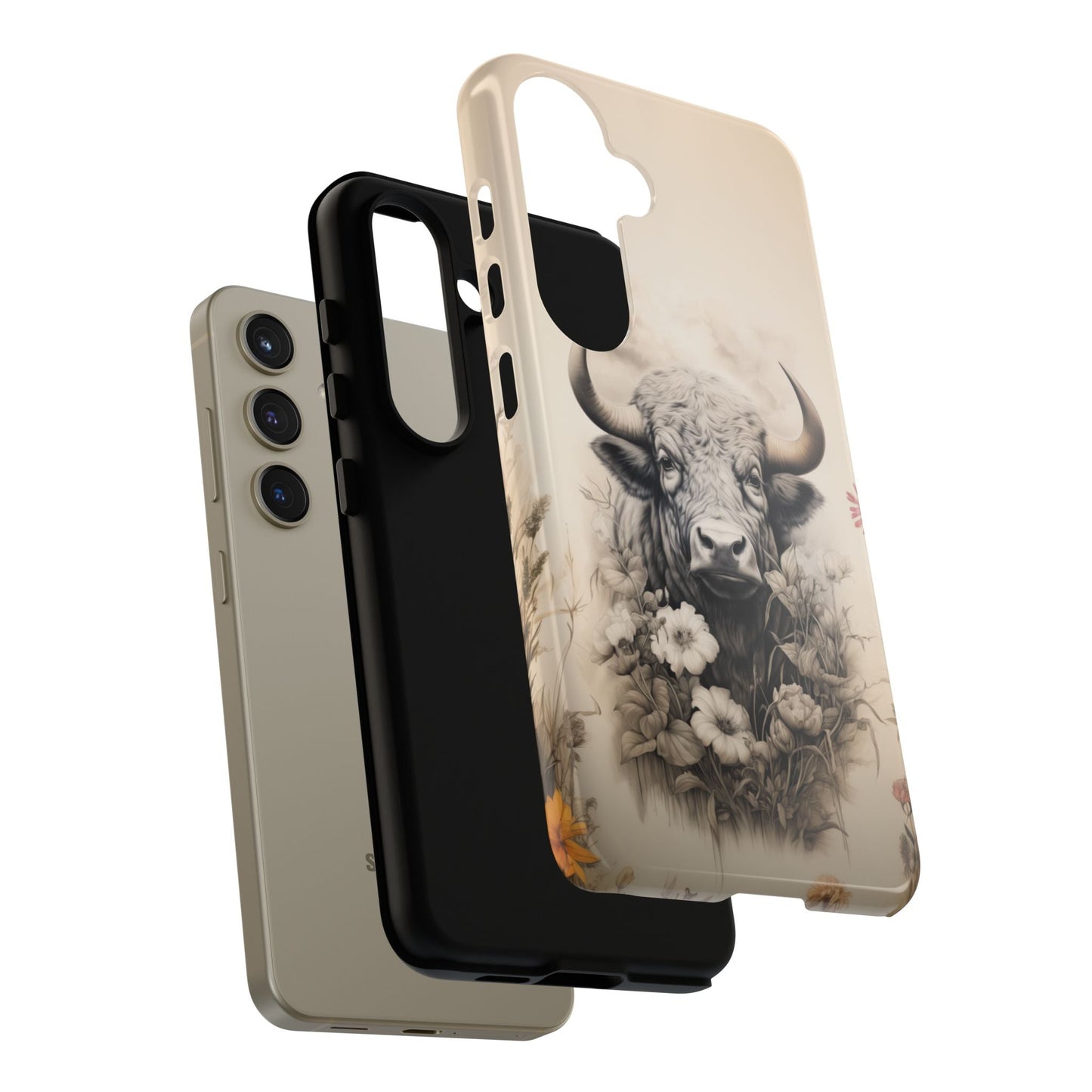 Rustic Cow Case | Floral Western Farmhouse Design - BOGO Cases