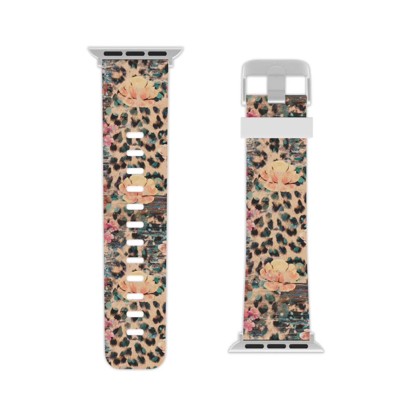 Rustic Floral Leopard Apple Watch Band - BOGO Cases
