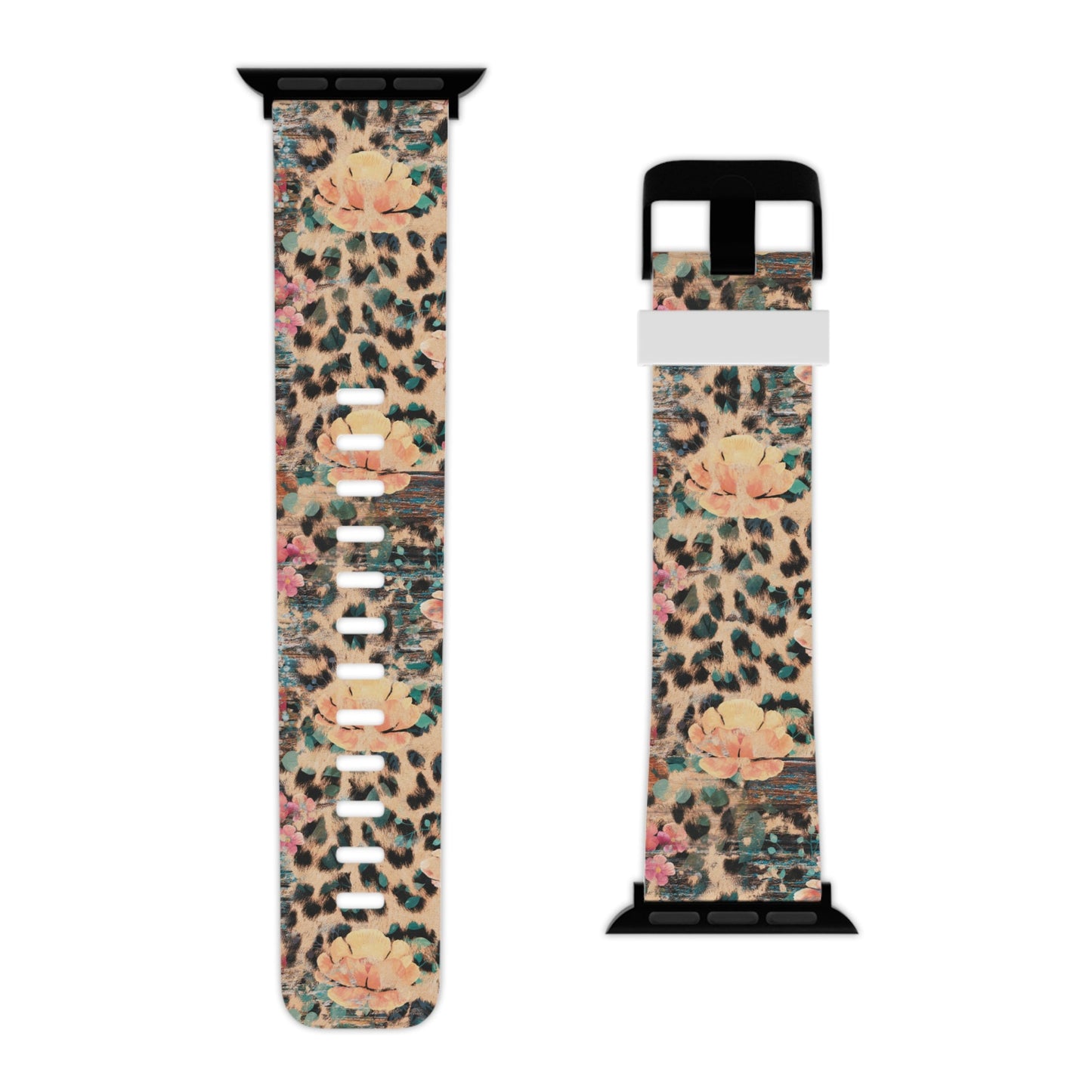 Rustic Floral Leopard Apple Watch Band - BOGO Cases