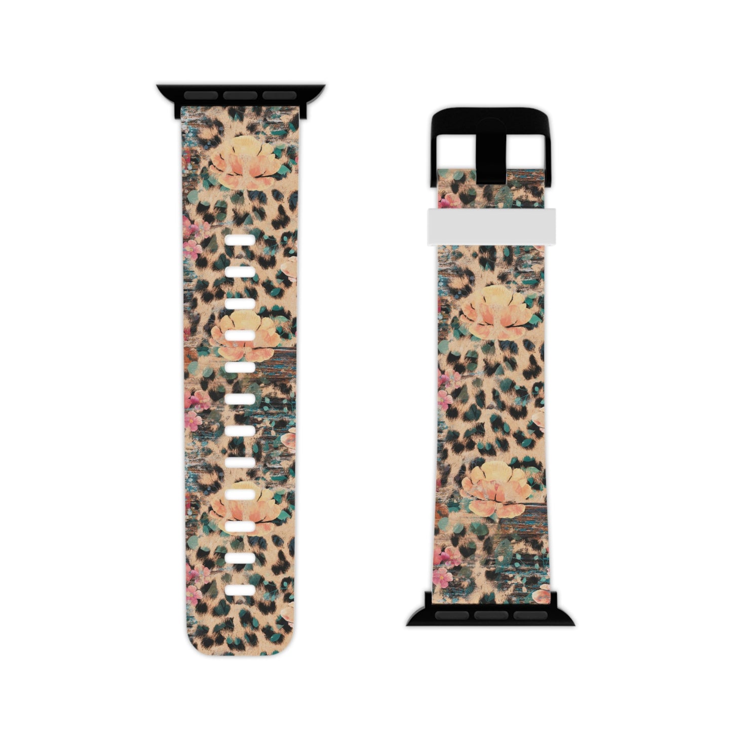 Rustic Floral Leopard Apple Watch Band - BOGO Cases