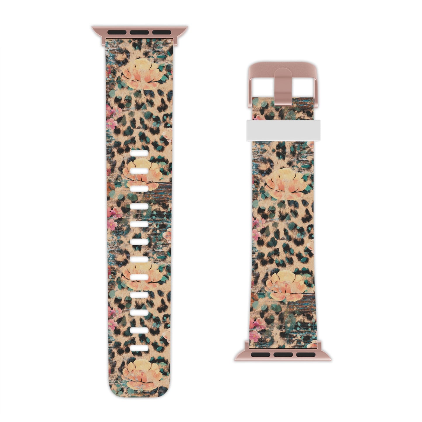 Rustic Floral Leopard Apple Watch Band - BOGO Cases