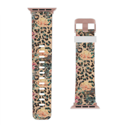 Rustic Floral Leopard Apple Watch Band - BOGO Cases