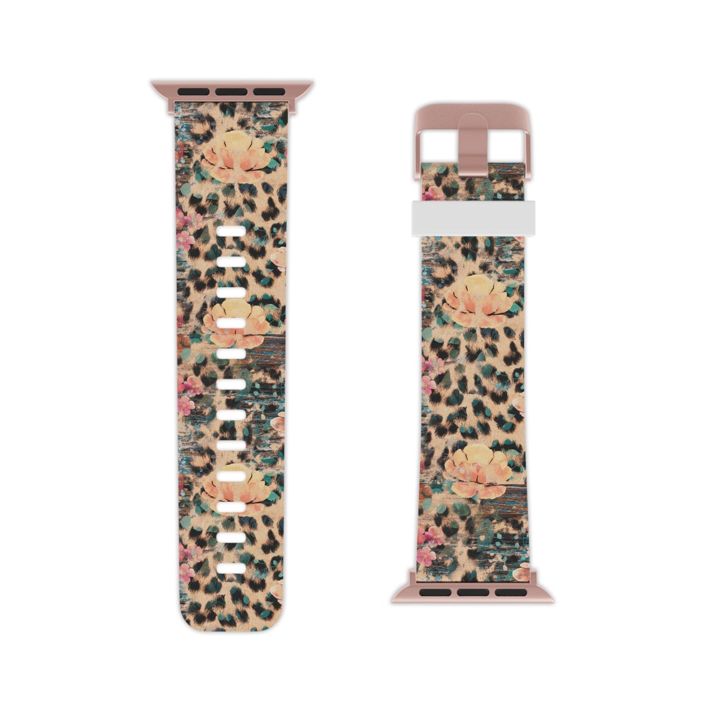 Rustic Floral Leopard Apple Watch Band - BOGO Cases