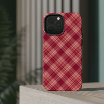 Rustic Red Plaid – MagSafe iPhone Case - BOGO Cases