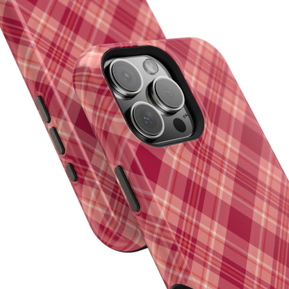 Rustic Red Plaid – MagSafe iPhone Case - BOGO Cases
