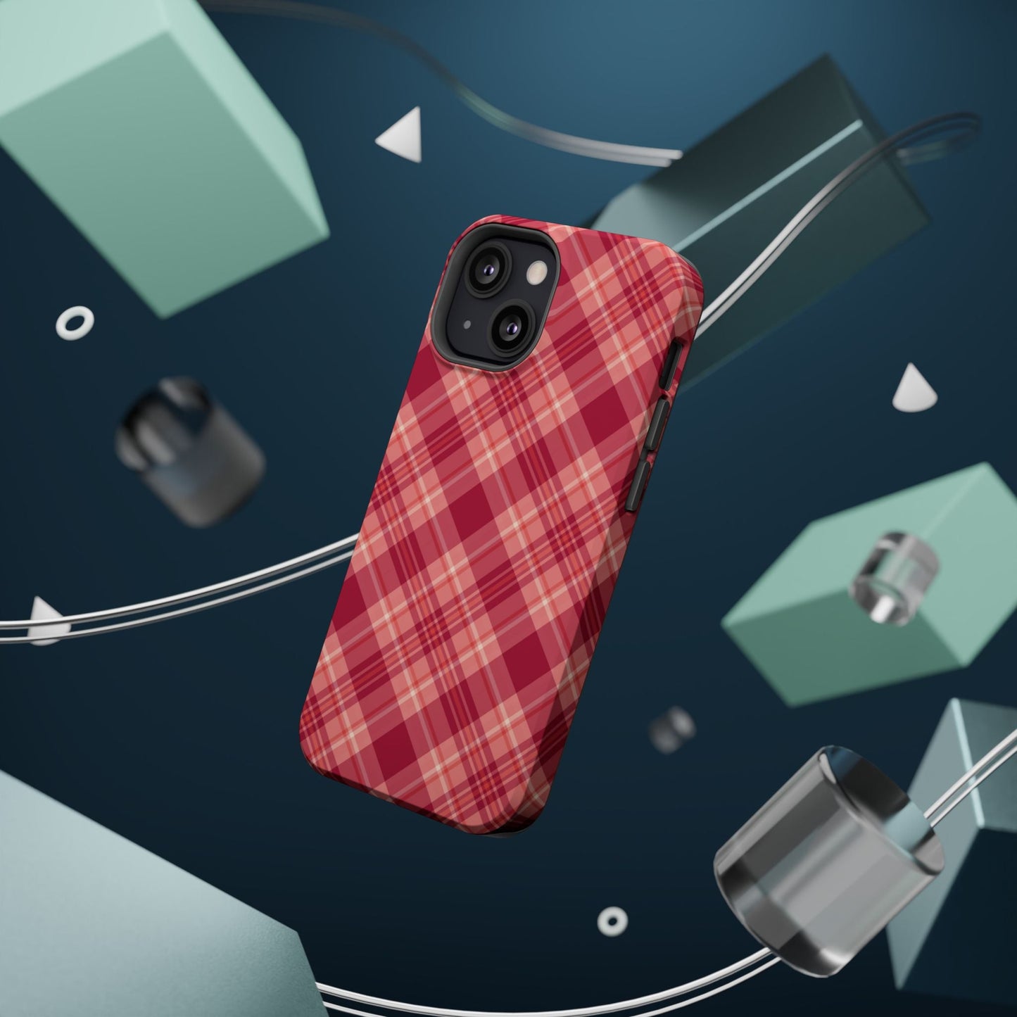 Rustic Red Plaid – MagSafe iPhone Case - BOGO Cases