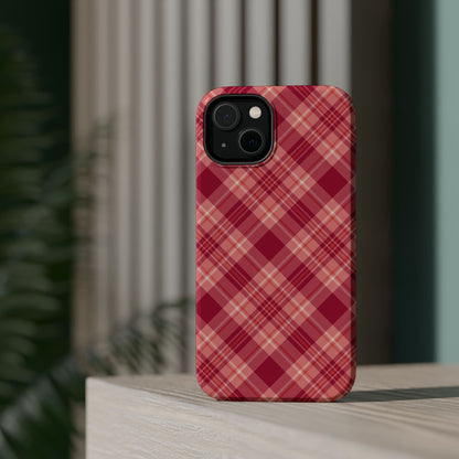 Rustic Red Plaid – MagSafe iPhone Case - BOGO Cases