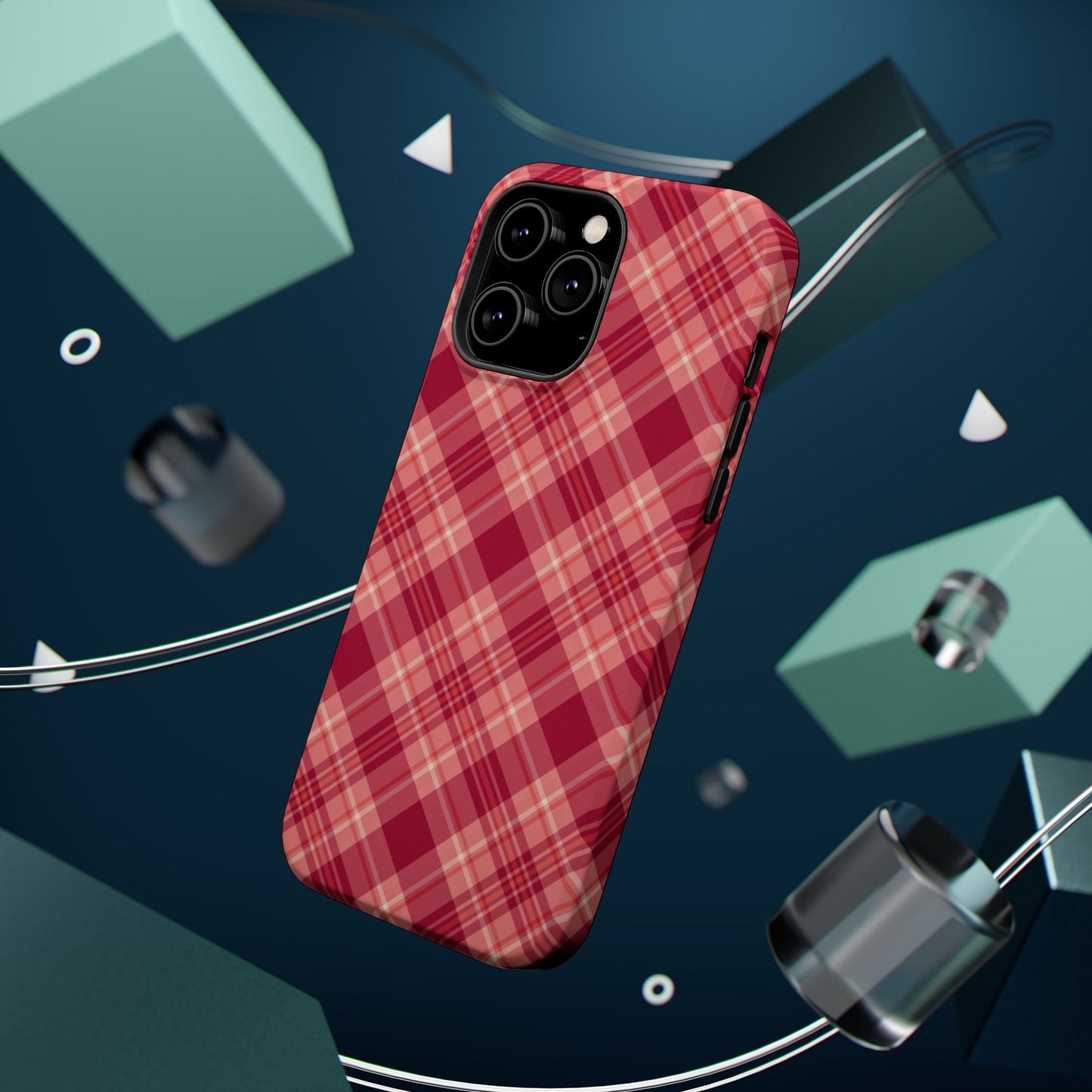 Rustic Red Plaid – MagSafe iPhone Case - BOGO Cases