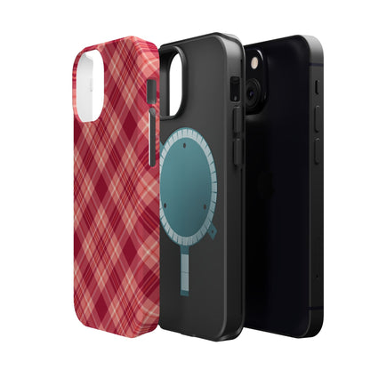 Rustic Red Plaid – MagSafe iPhone Case - BOGO Cases