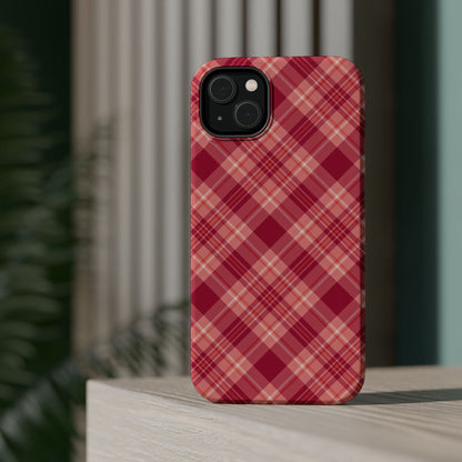 Rustic Red Plaid – MagSafe iPhone Case - BOGO Cases