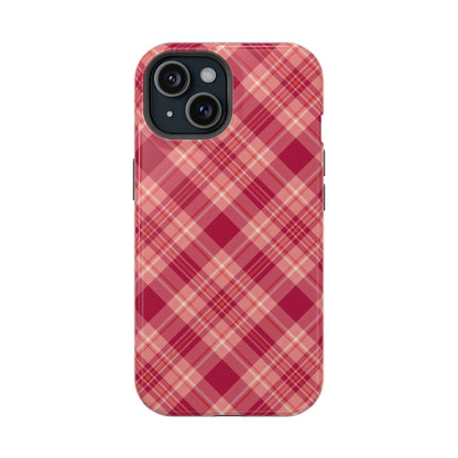 Rustic Red Plaid – MagSafe iPhone Case - BOGO Cases