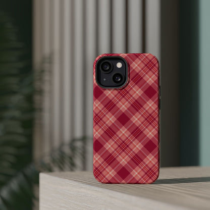 Rustic Red Plaid – MagSafe iPhone Case - BOGO Cases